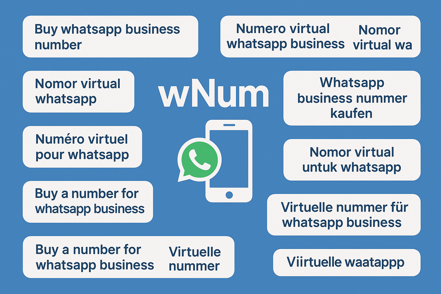Numero virtual WhatsApp Business / Nomor virtual WhatsApp