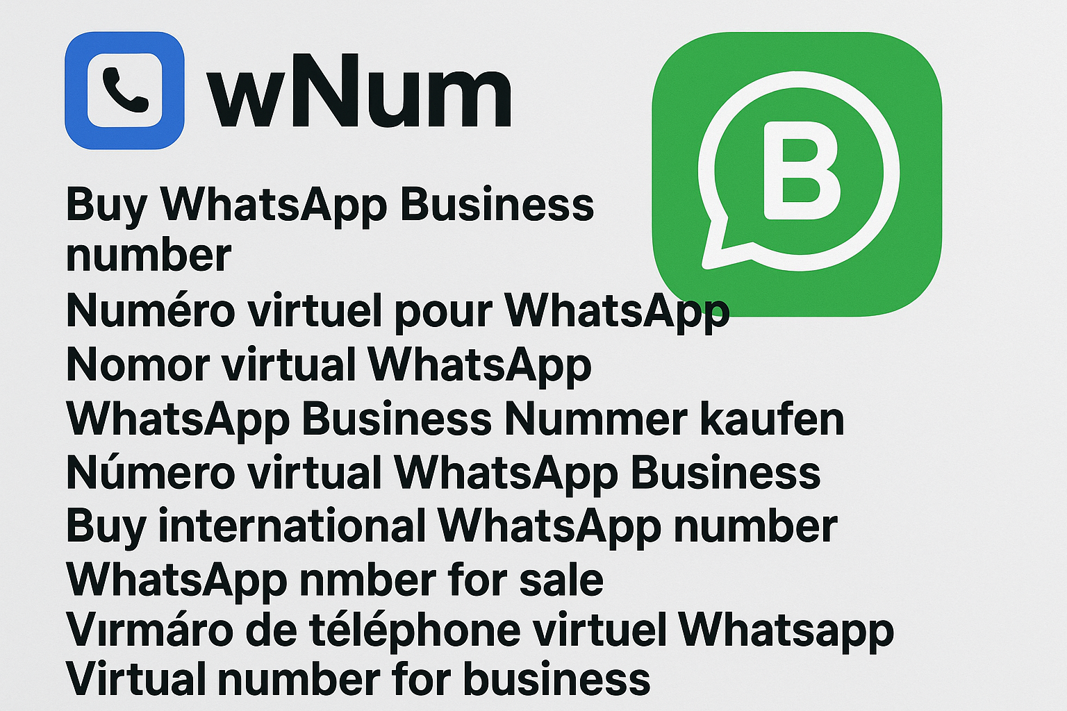 Numéro virtuel pour WhatsApp Business activation - Buy WhatsApp Business Number