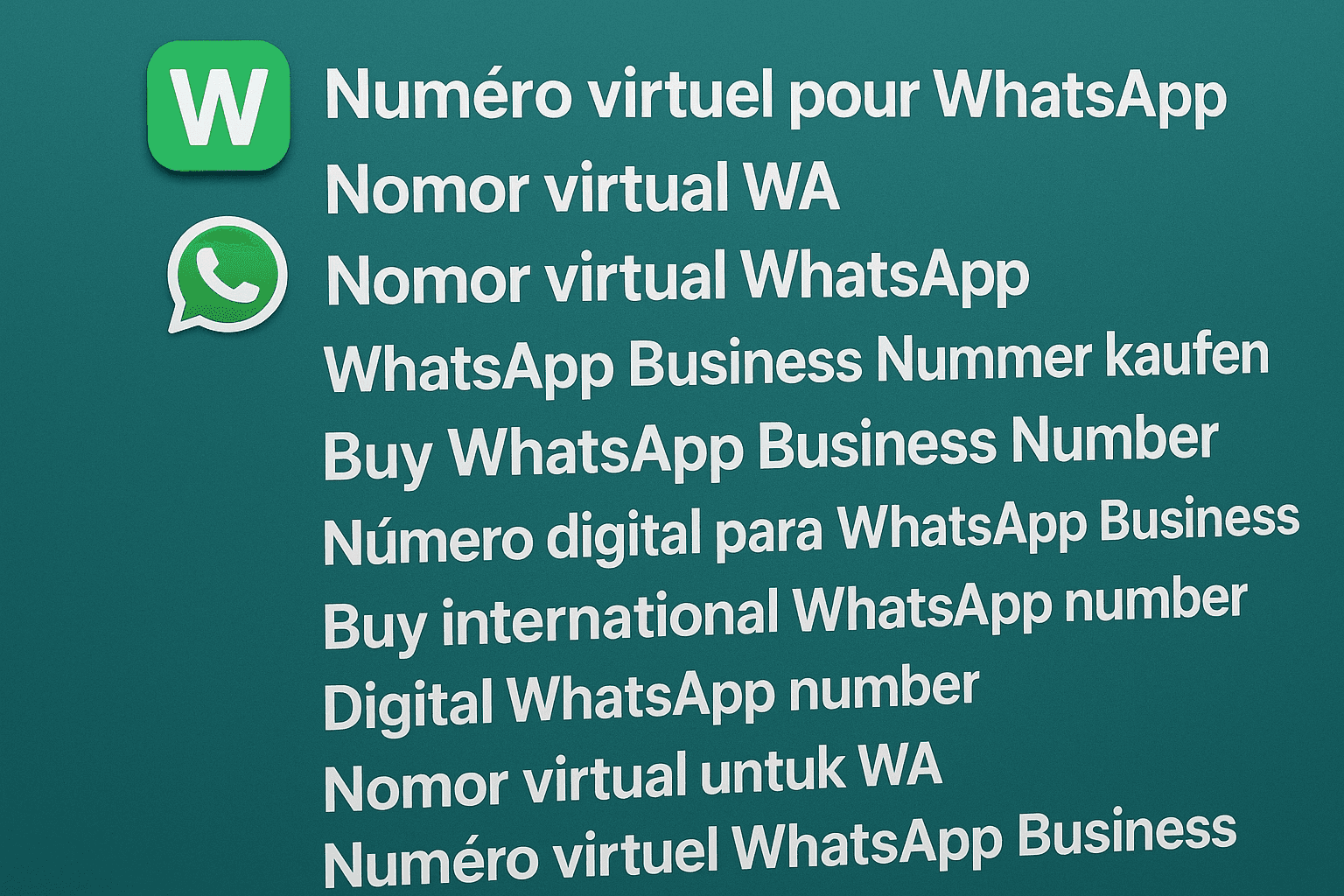 Numéro virtuel pour WhatsApp, digital whatsapp number app screenshot