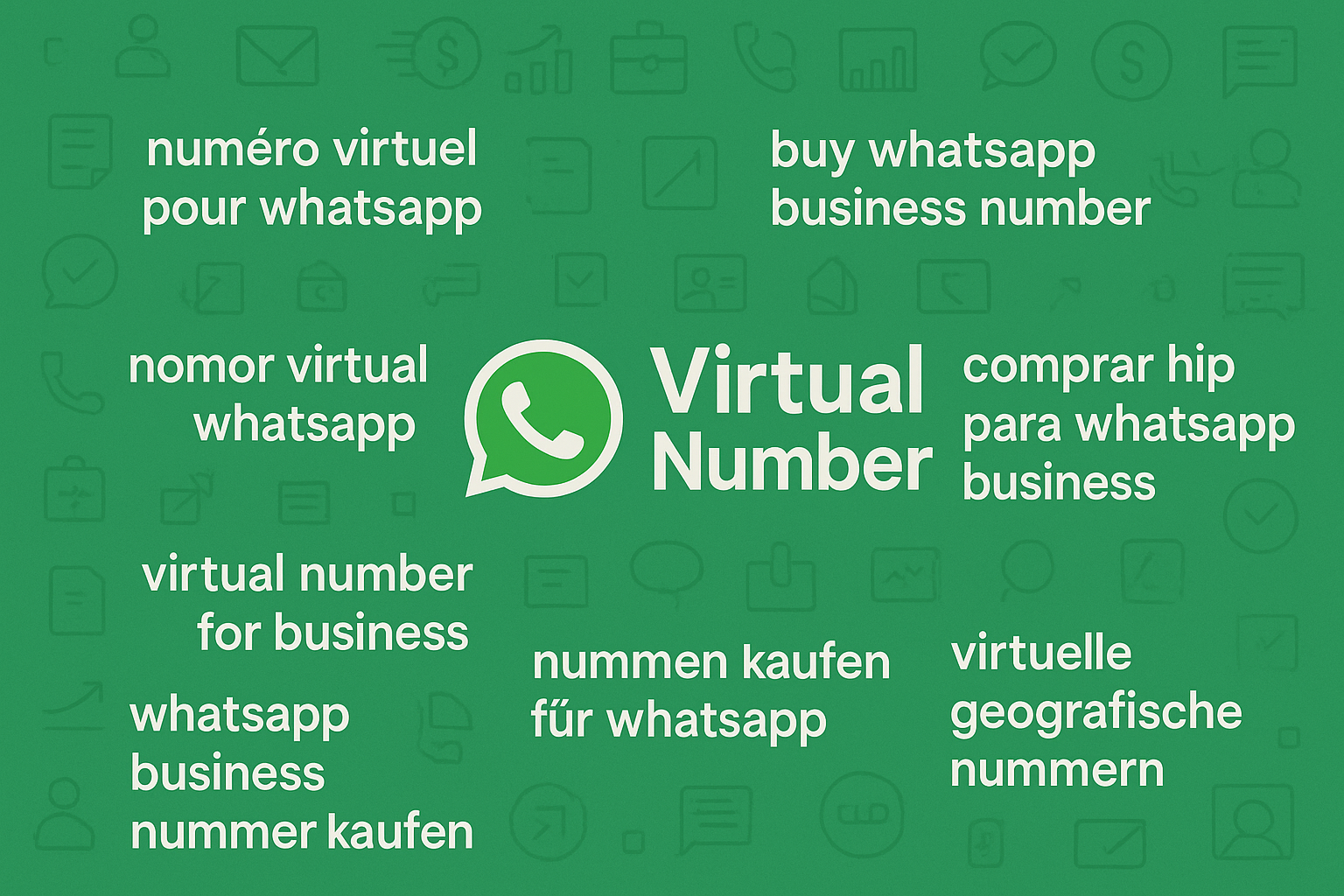 Nummer kaufen für WhatsApp, virtuelle geografische Nummern – Screenshot wNum App