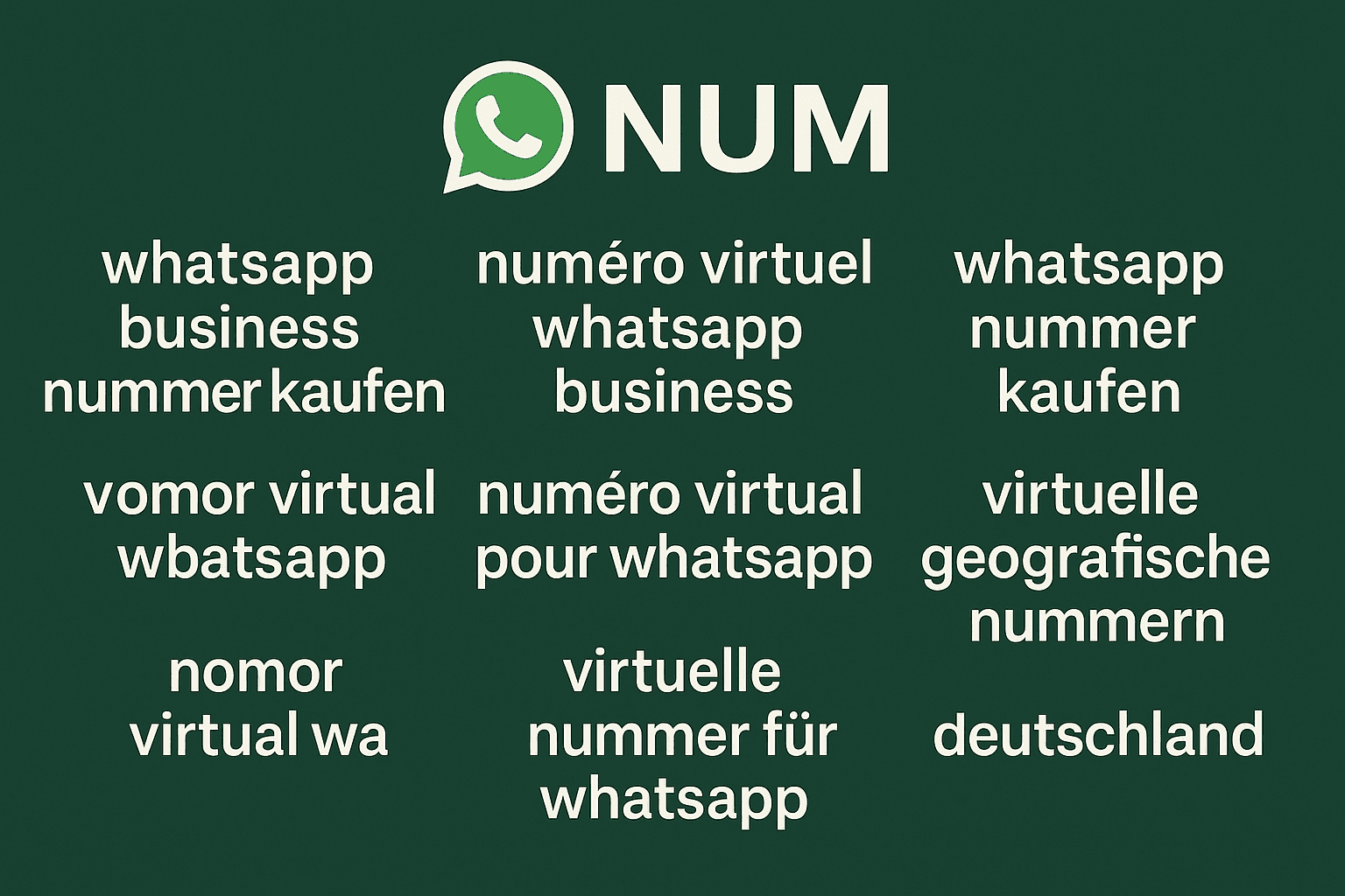 WhatsApp Business Nummer kaufen, virtuelle Nummer für WhatsApp, virtuelle geografische Nummern