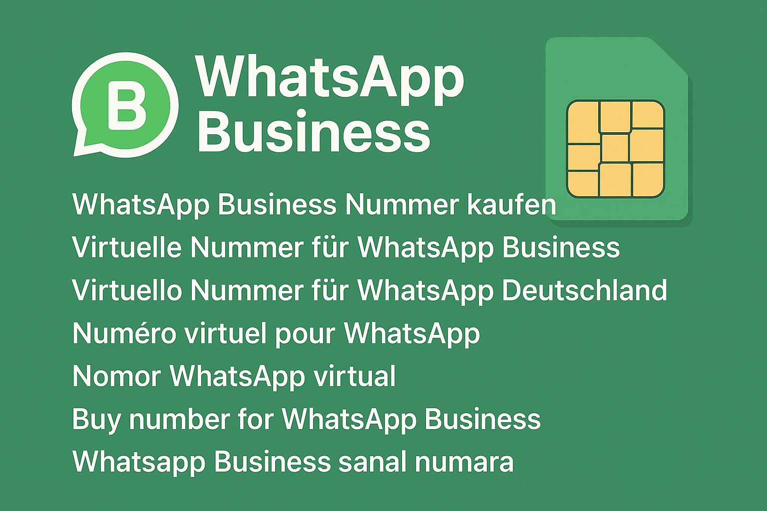 whatsapp business nummer kaufen - virtuelle nummer für whatsapp business illustration