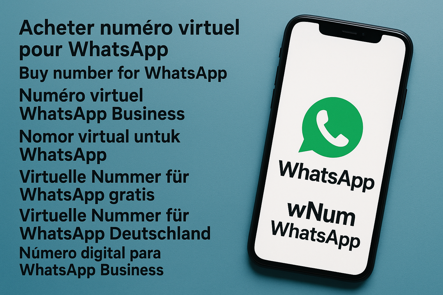 Contoh penggunaan compra numéro digital para whatsapp business dengan wNum di Indonesia