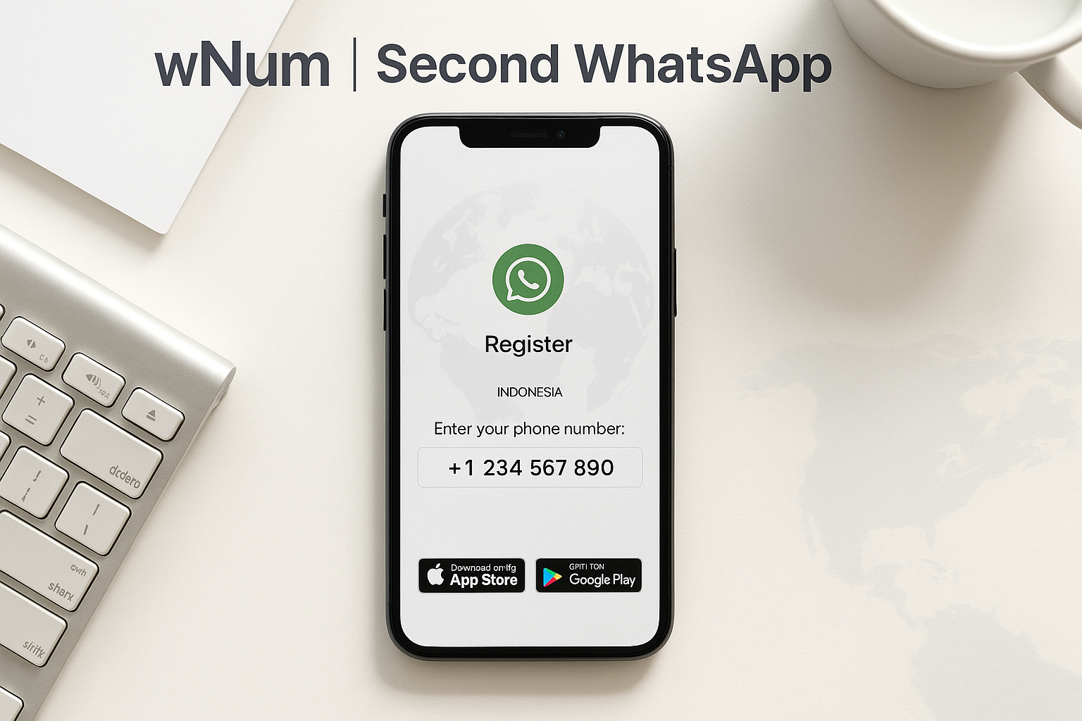 App número virtual para WhatsApp business - imagen promocional
