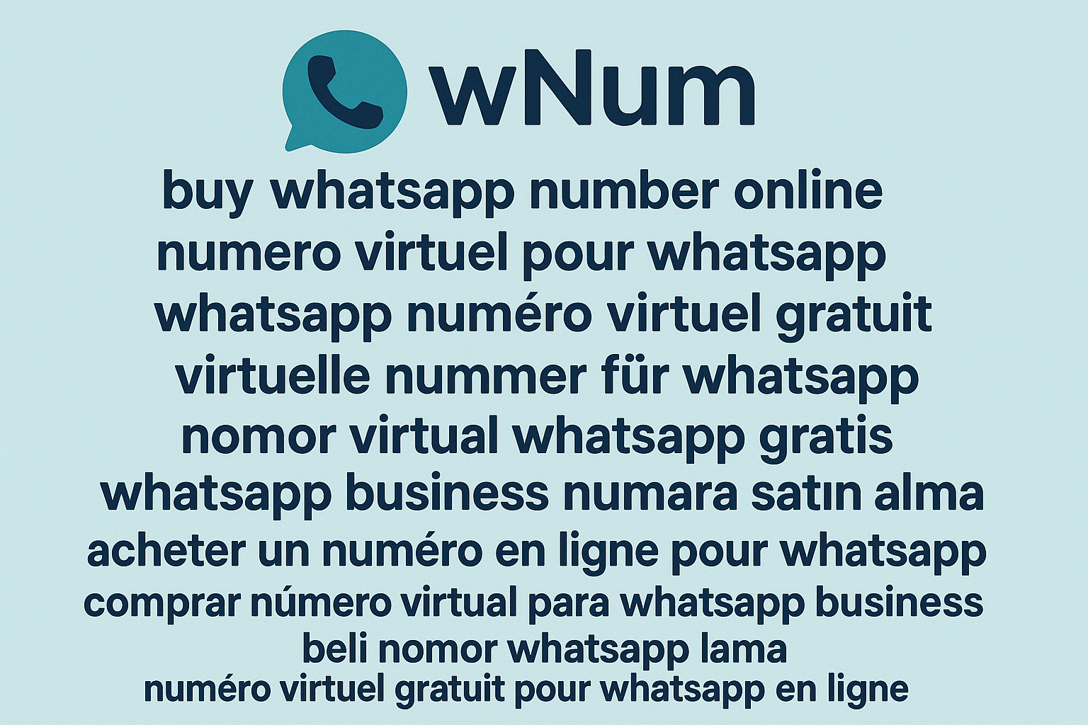 Acheter numéro virtuel WhatsApp en ligne - activation WhatsApp Business, wNum application, virtuelle nummer für whatsapp, nomor virtual whatsapp gratis