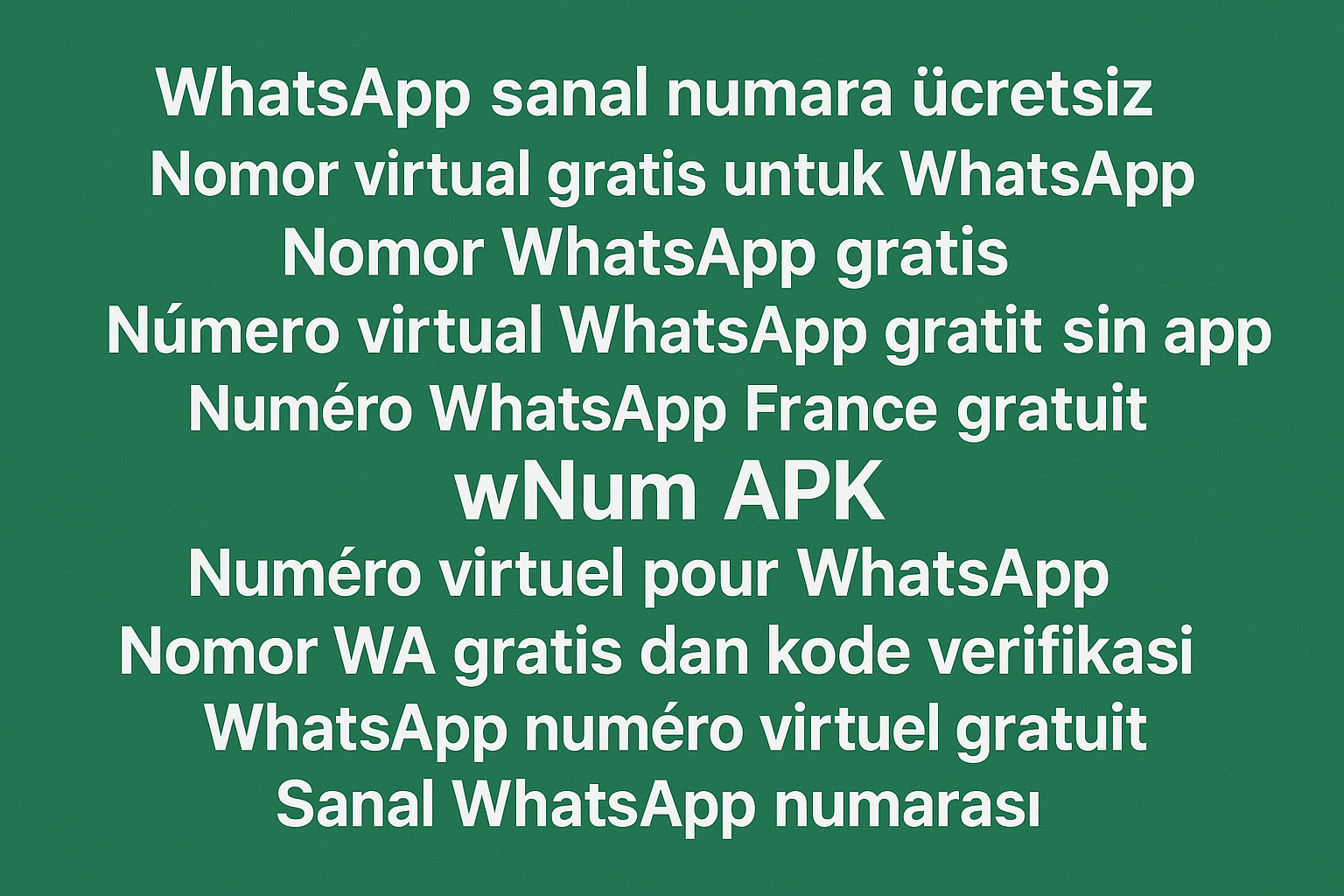 Dashboard wNum untuk nomor virtual WhatsApp, whatsapp sanal numara ücretsiz, dan numéro virtuel pour whatsapp
