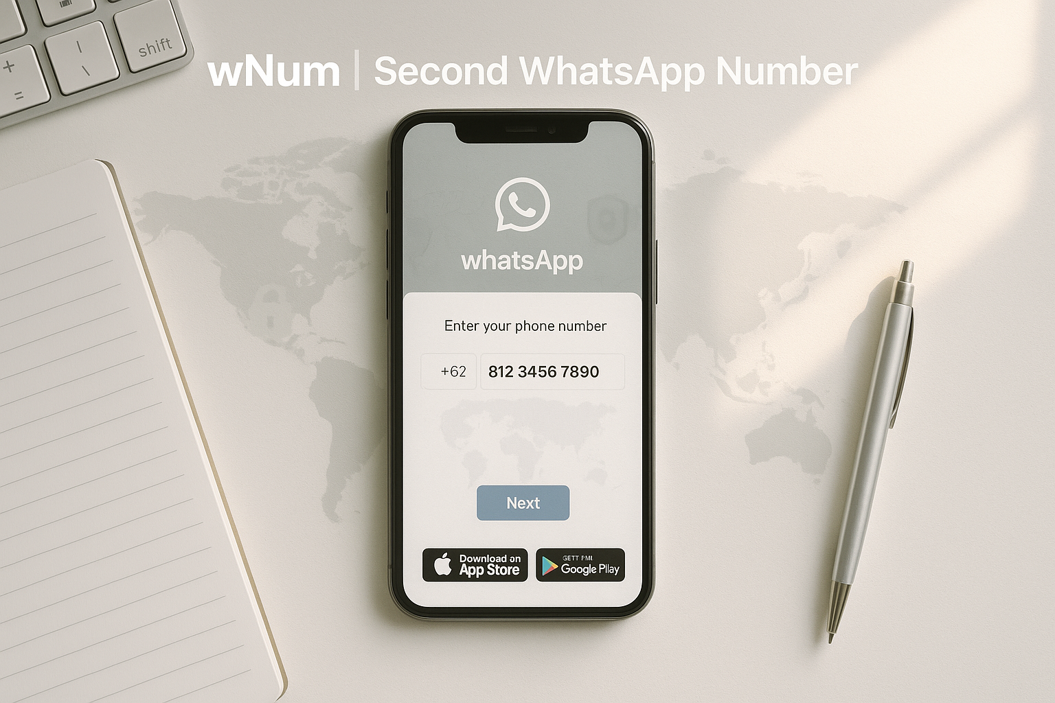 Ilustrasi nomor virtual gratis untuk WhatsApp dan nomor OTP WA gratis