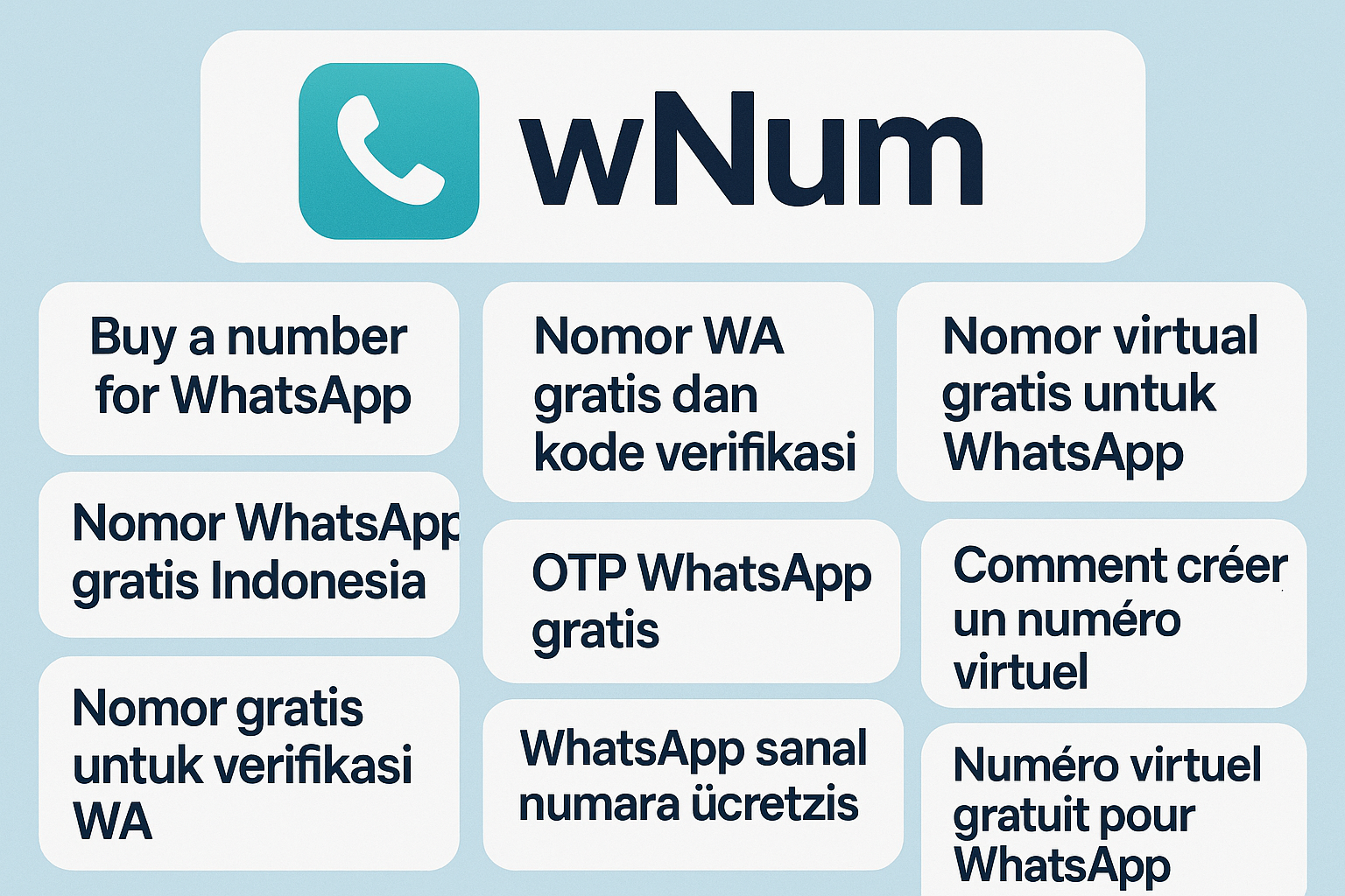 Nomor WhatsApp gratis Indonesia and numéro virtuel gratuit pour WhatsApp verification