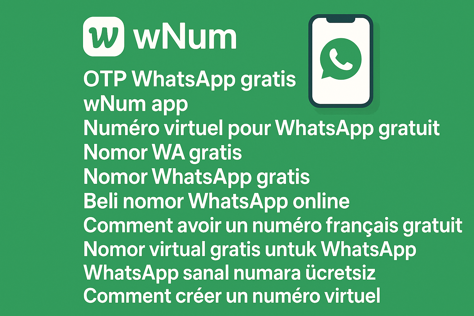 Panduan cara membuat nomor virtual dan beli nomor whatsapp online dengan wNum