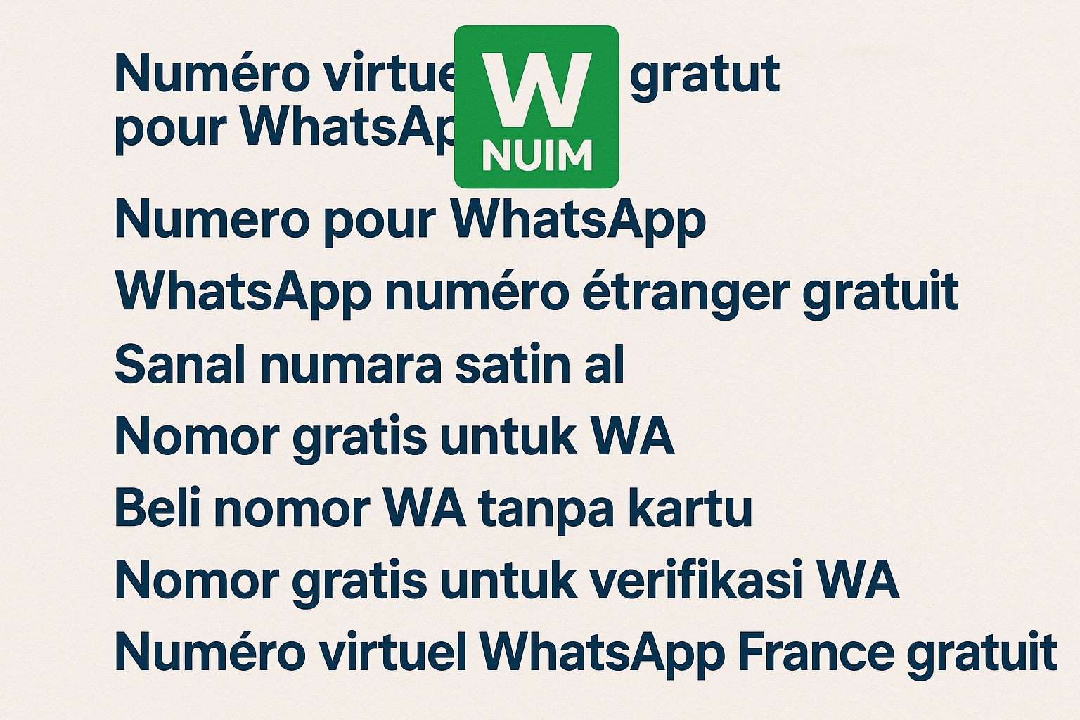 Activation numéro virtuel WhatsApp France gratuit et nomor gratis untuk WA