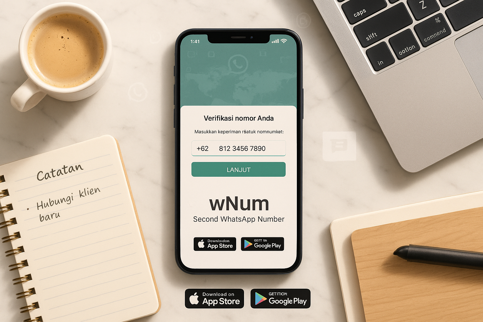 Ilustrasi nomor hp virtual Indonesia untuk verifikasi gratis dan nomor virtual gratis untuk WhatsApp