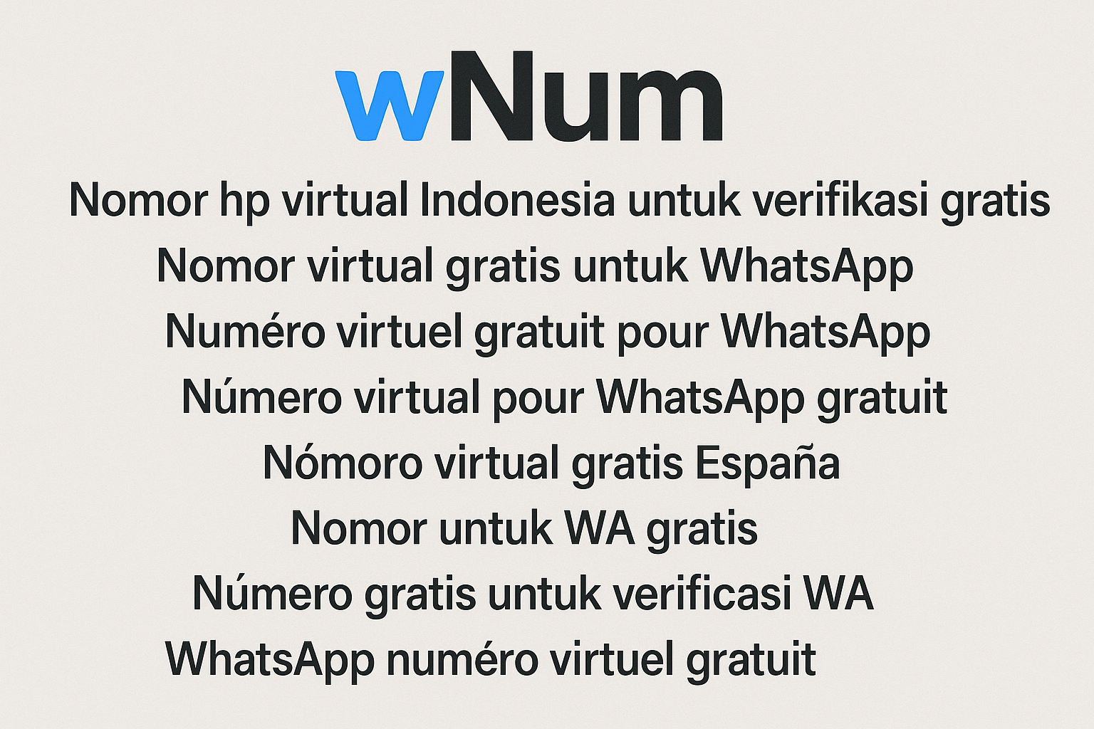 Cara menggunakan nomor untuk WA gratis dan nomor gratis untuk verifikasi WA dengan aplikasi wNum