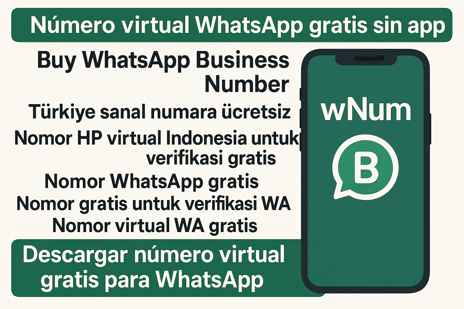 Dashboard aplikasi wNum untuk nomor virtual whatsapp bisnis dan nomor virtual gratis untuk verifikasi wa