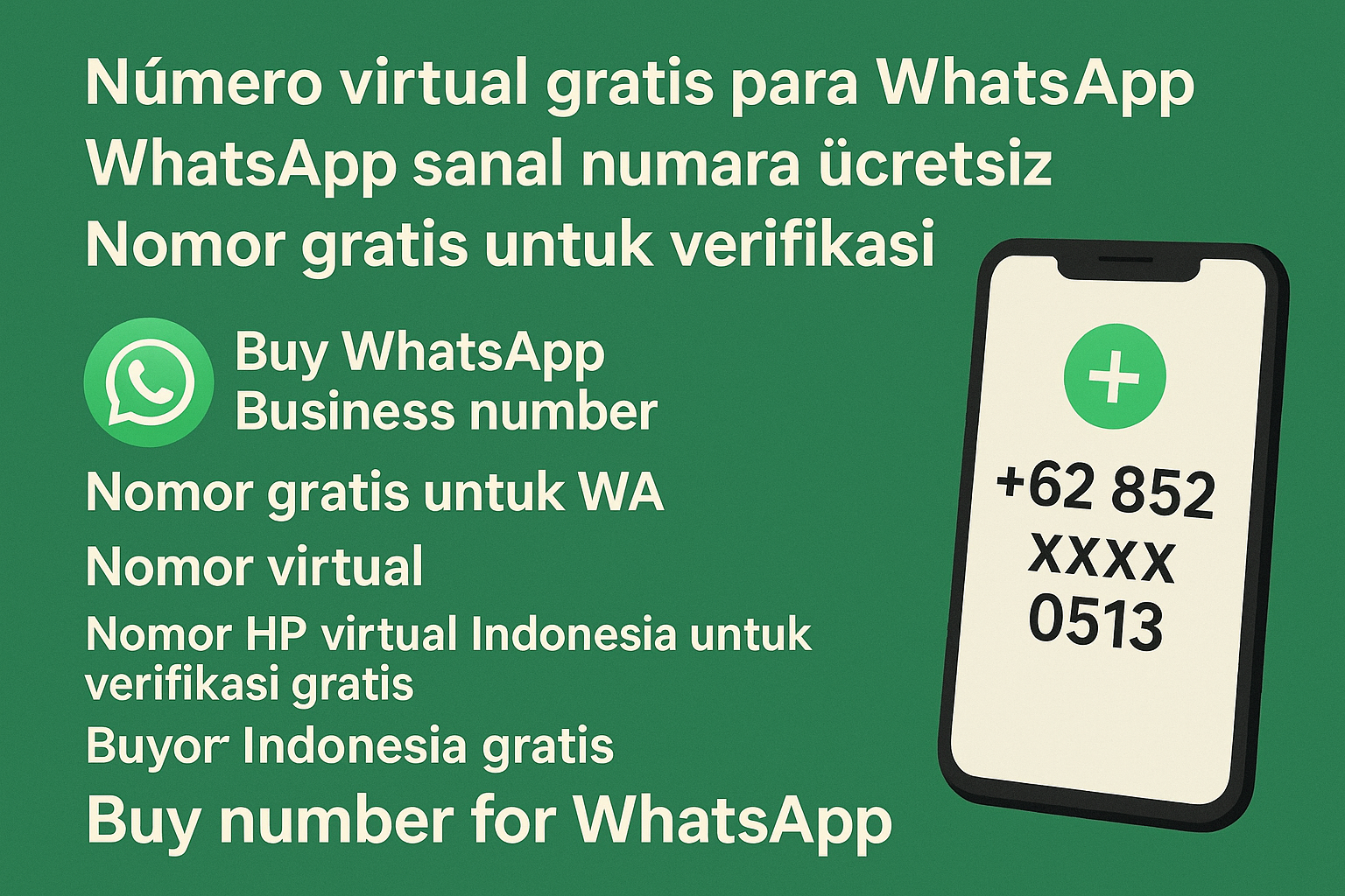 cara menggunakan nomor virtual WhatsApp dan nomor gratis untuk WA di Indonesia