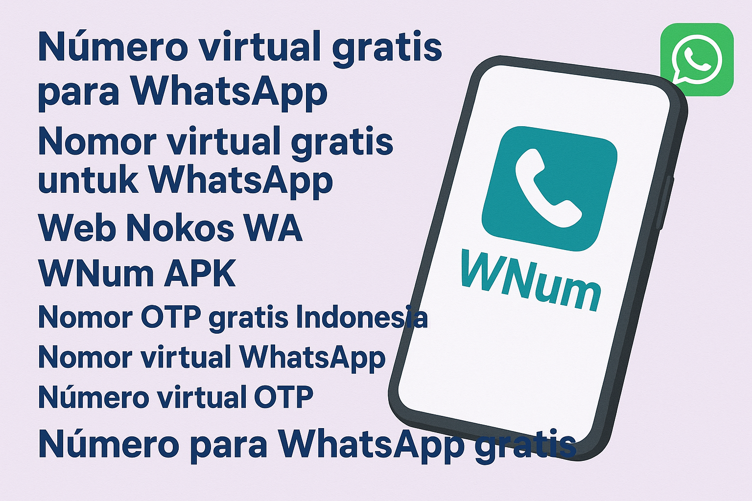 nomor virtual gratis untuk whatsapp y número OTP gratis Indonesia