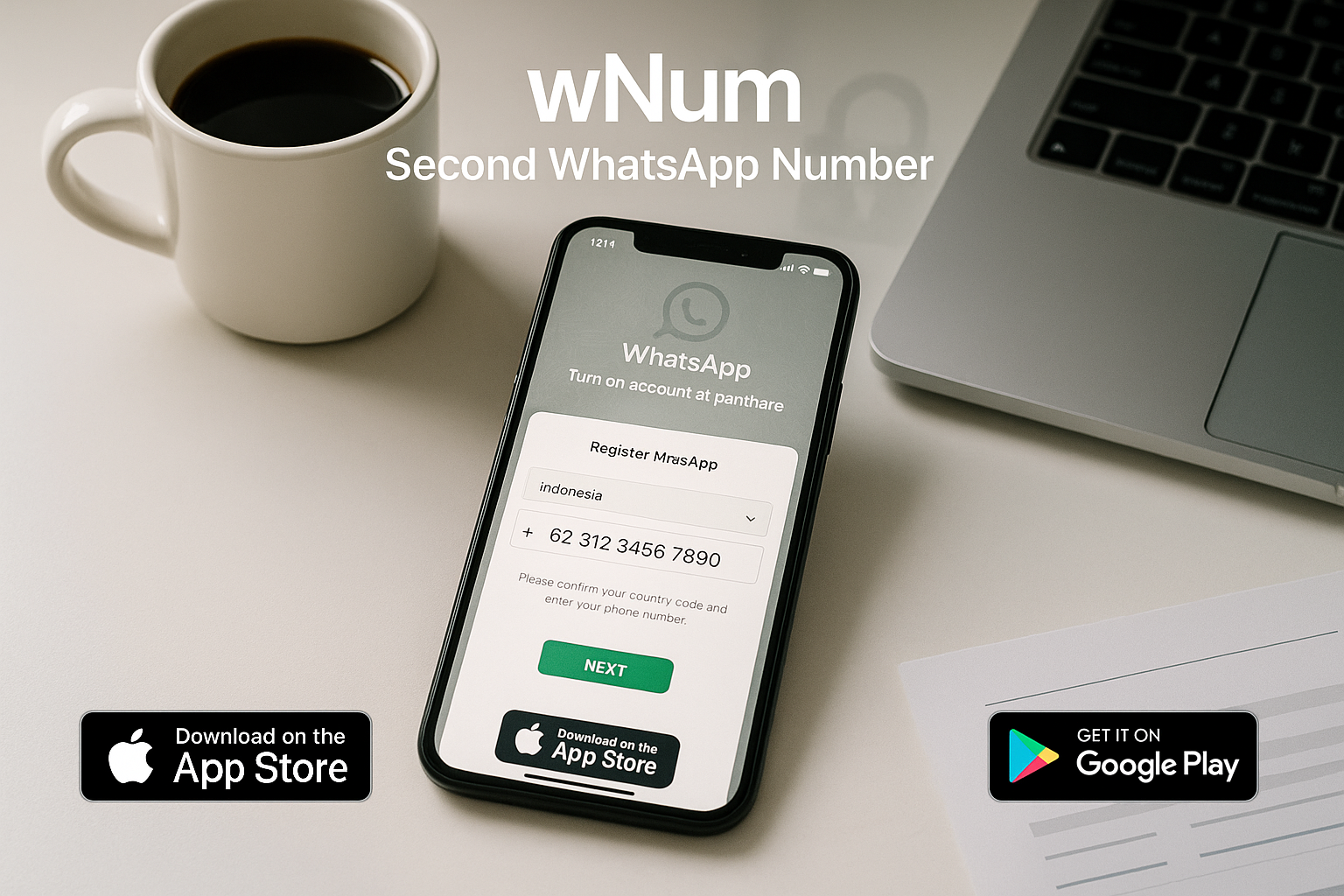 Ilustrasi nomor virtual gratis untuk WhatsApp dan nokos WhatsApp Indonesia