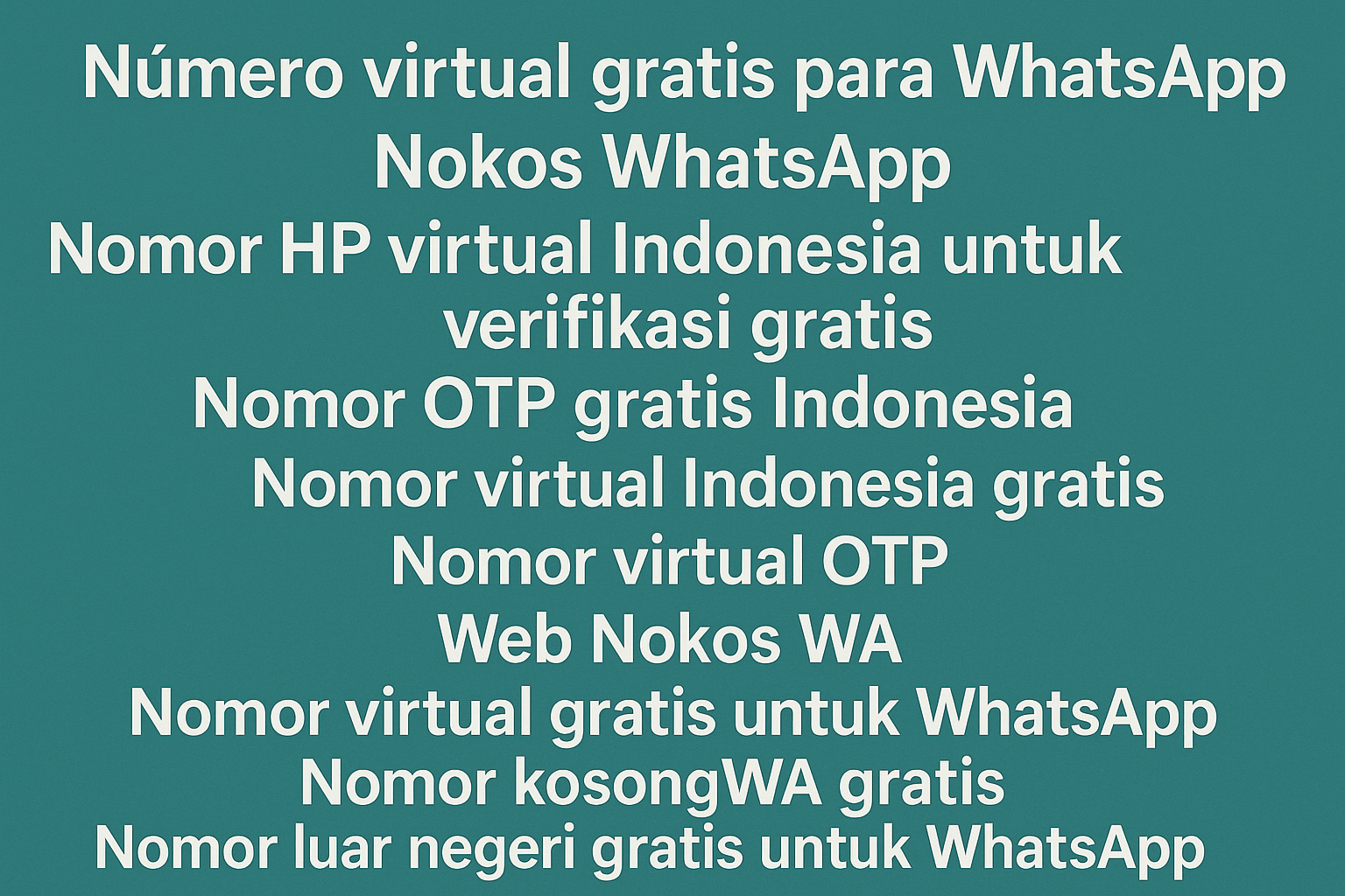 Dashboard web nokos WA dan nomor virtual OTP untuk verifikasi WhatsApp