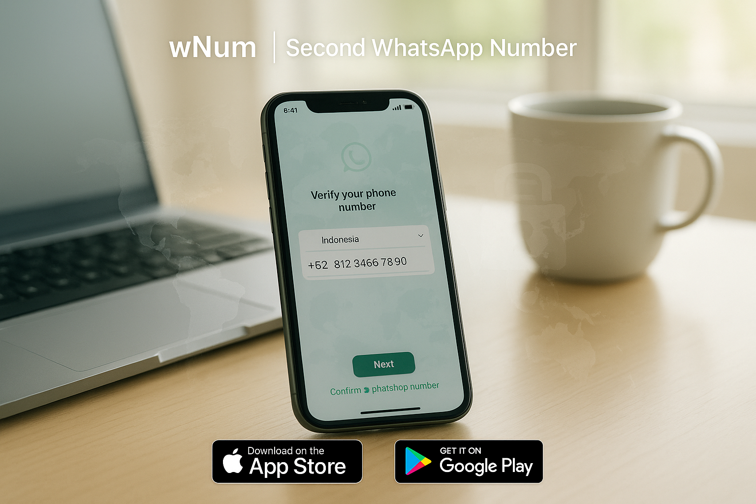 nomor virtual gratis 與 WhatsApp 虛擬號碼申請教學：SMS驗證、收驗證碼流程示意圖