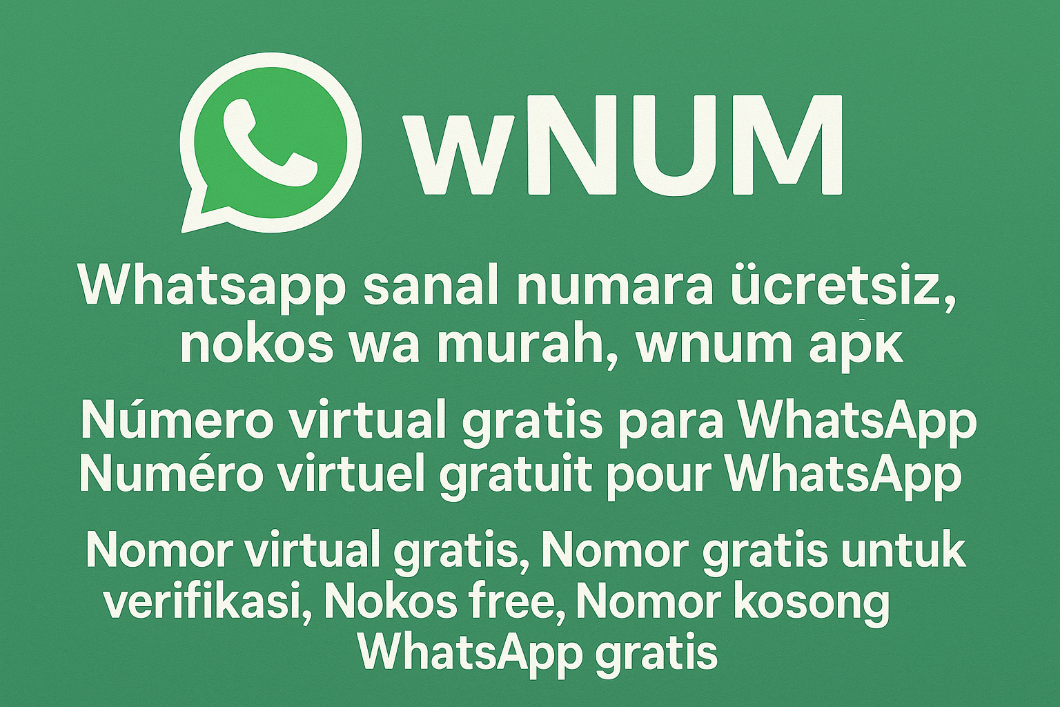 nokos wa murah, nokos free ve whatsapp sanal numara ücretsiz alternatifleri için wNum fiyat ve ülke seçimi ekranı