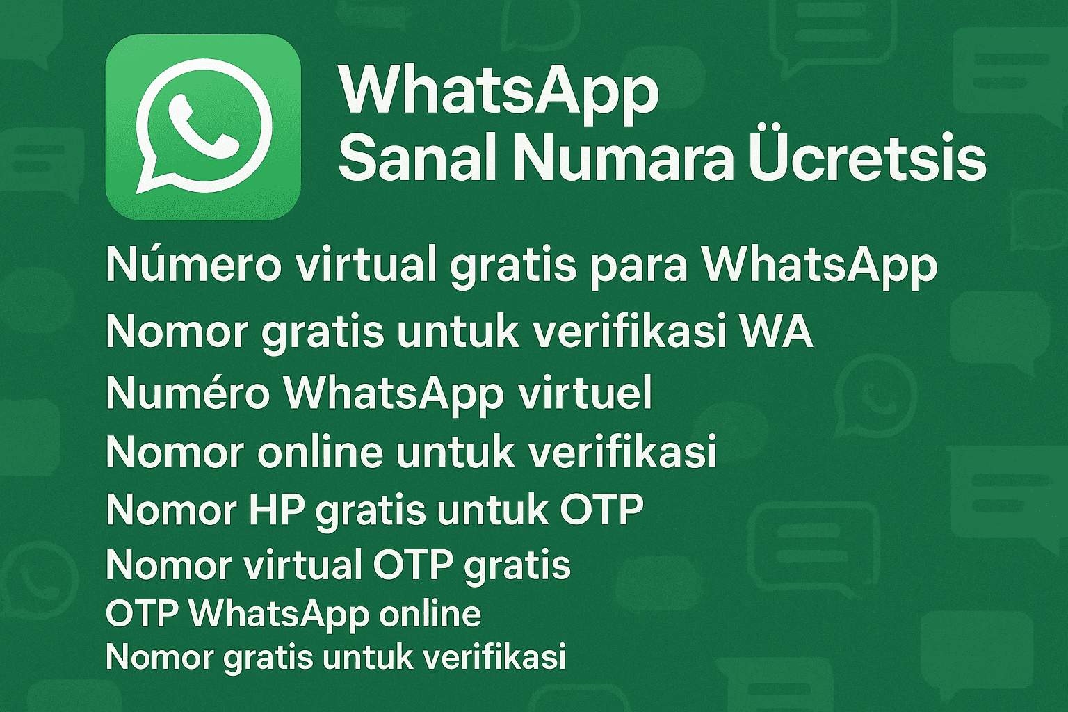 Screenshot showing otp whatsapp online verification using a secure nomor hp gratis untuk otp style virtual number from wNum