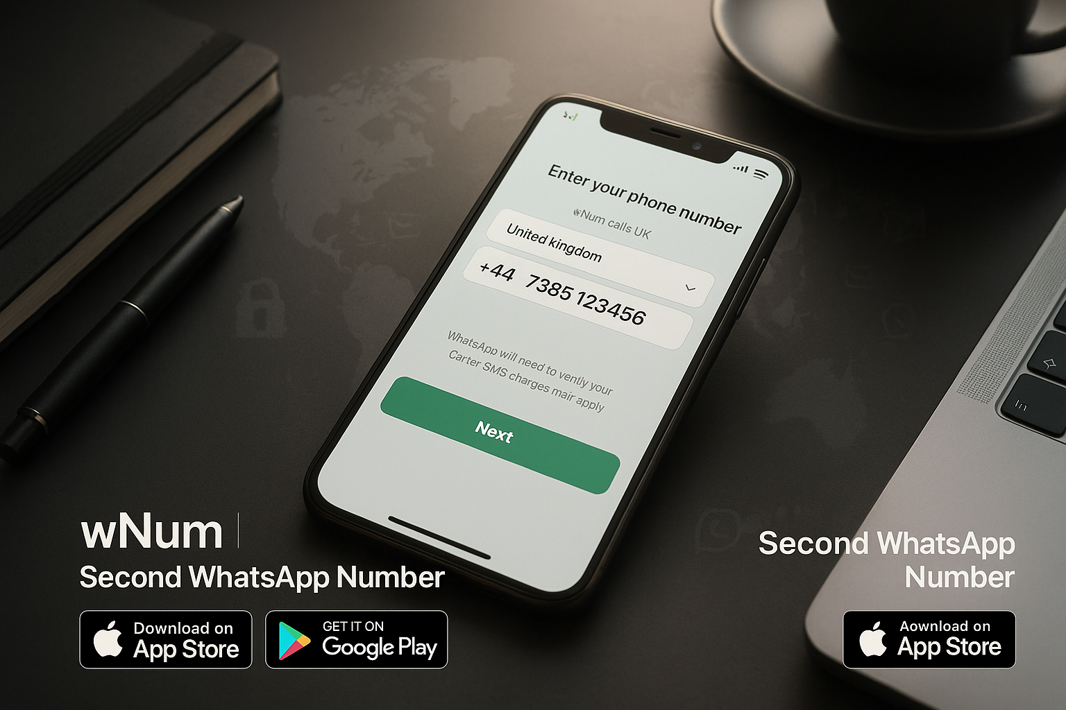 Ilustrasi nomor virtual gratis untuk verifikasi WhatsApp dan OTP