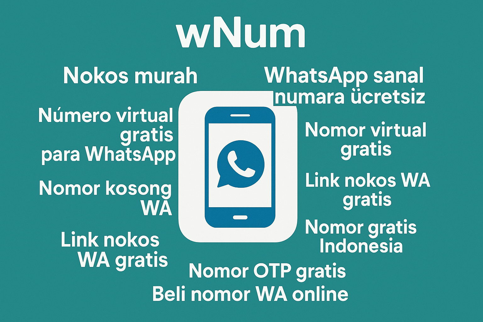 Dashboard wNum untuk nomor kosong WA gratis dan nomor OTP gratis