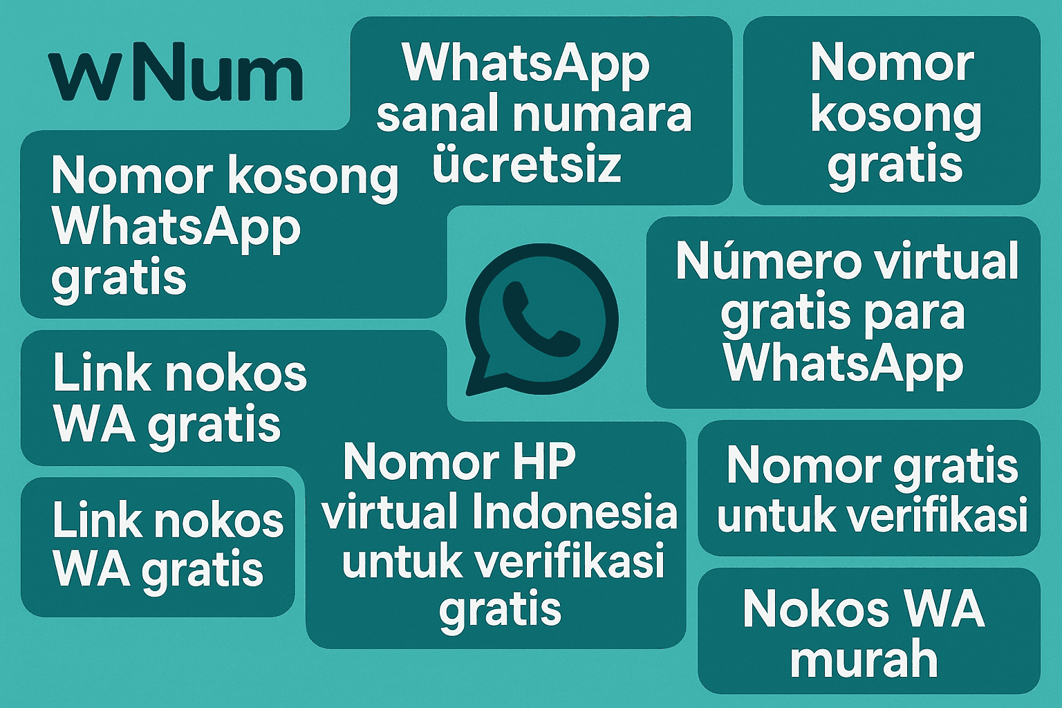 Ilustrasi número virtual gratis para whatsapp dan link nokos wa gratis di aplikasi wNum