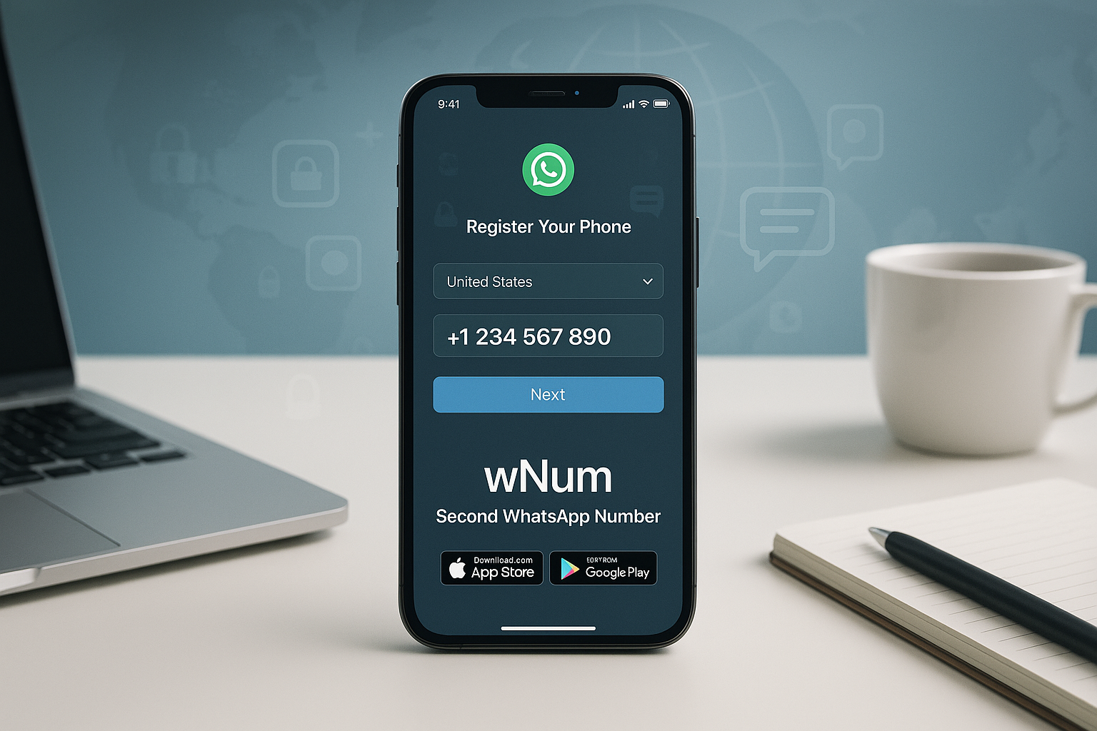 Ilustrasi nokos murah dan nomor virtual gratis untuk verifikasi WhatsApp