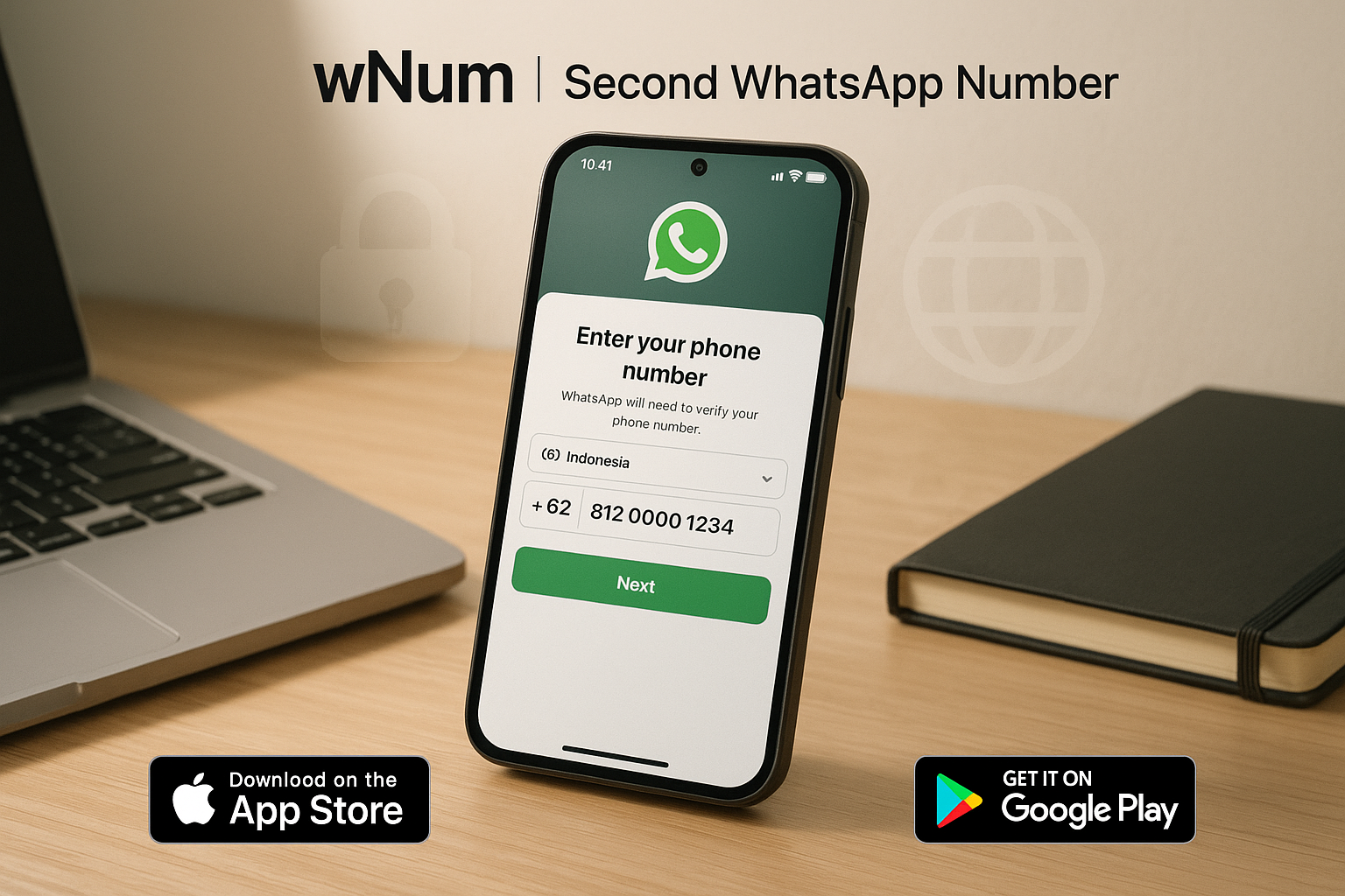 Ilustrasi nokos murah dan nomor virtual gratis untuk verifikasi WhatsApp dan OTP