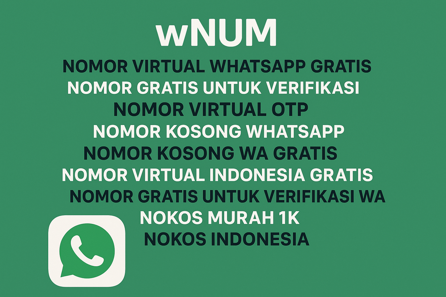 tampilan aplikasi wNum untuk nomor virtual indonesia gratis dan nokos indonesia