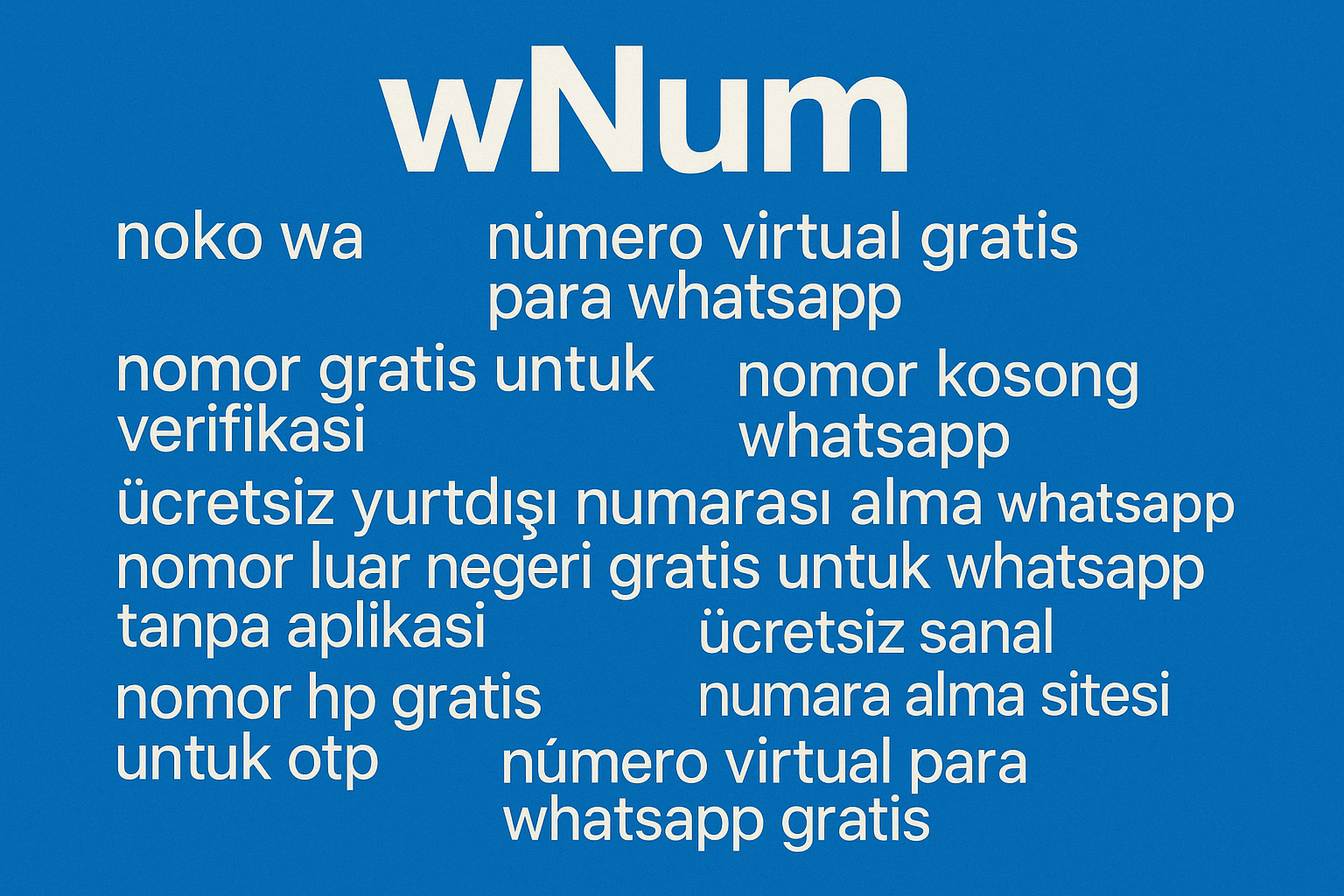Contoh nomor hp gratis untuk OTP dan nomor online untuk verifikasi di aplikasi wNum