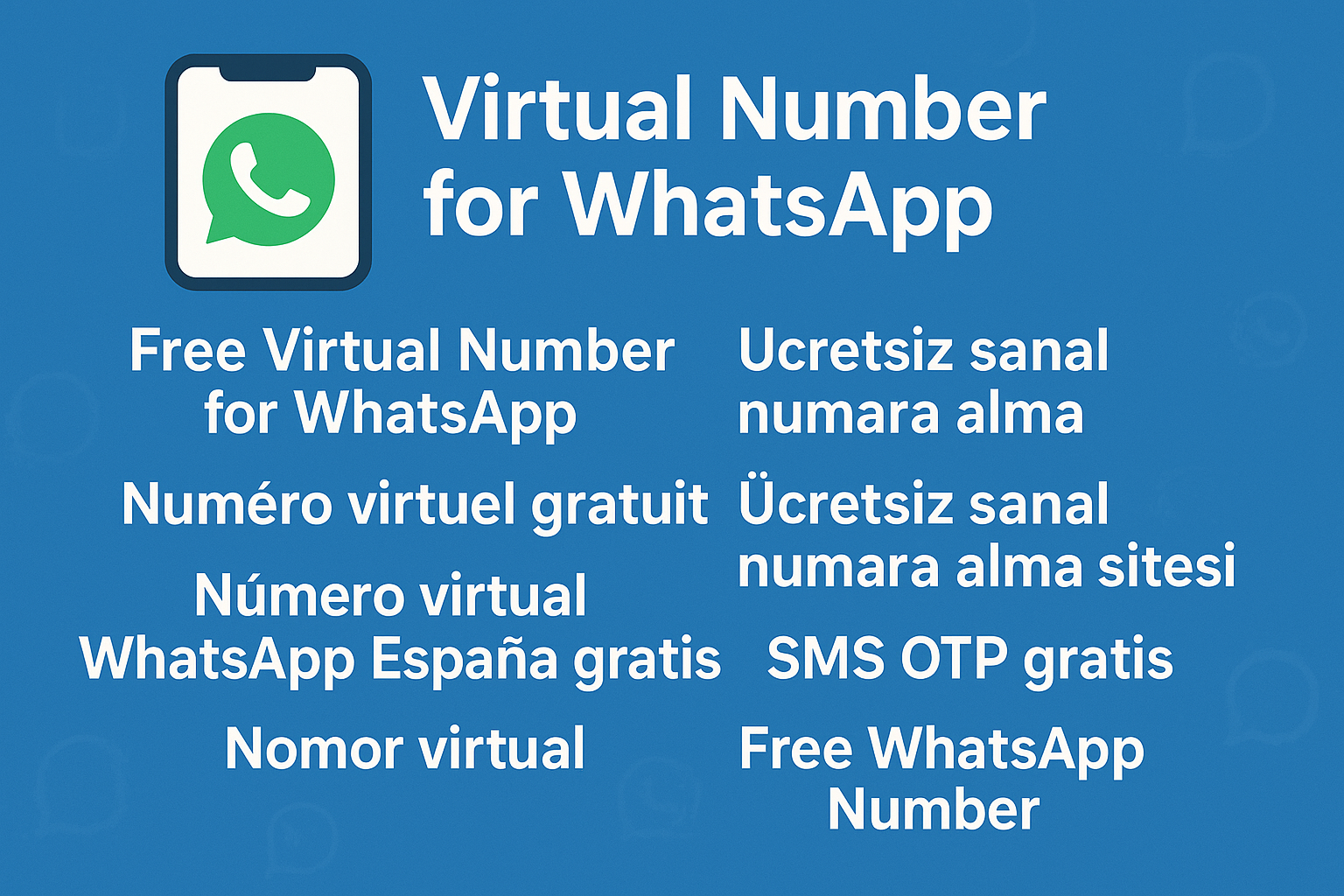 Panel de números virtuales para WhatsApp con free virtual number for whatsapp y sms otp gratis
