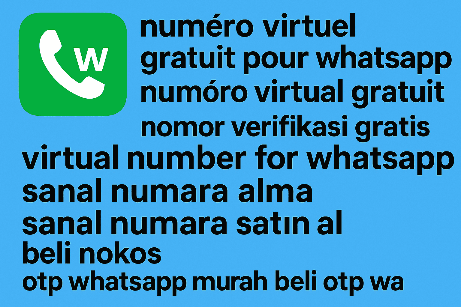 Ejemplo de número virtual gratuito para WhatsApp Business y nomor verifikasi gratis