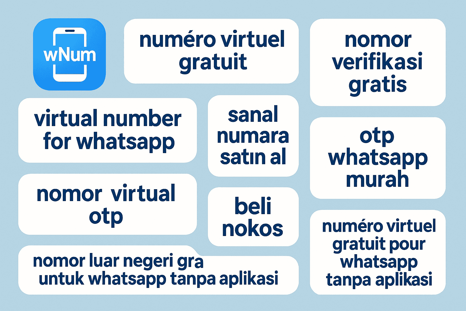 nomor verifikasi gratis, nomor virtual otp, and beli nokos style WhatsApp verification image