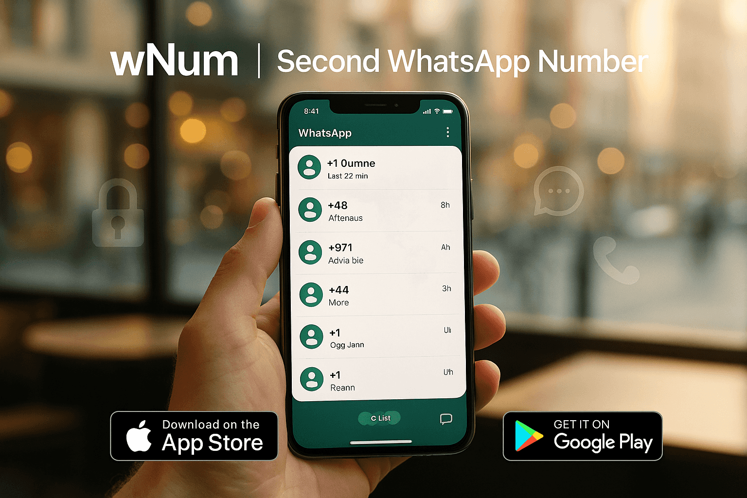 numéro virtuel gratuit and virtual number for WhatsApp free online illustration