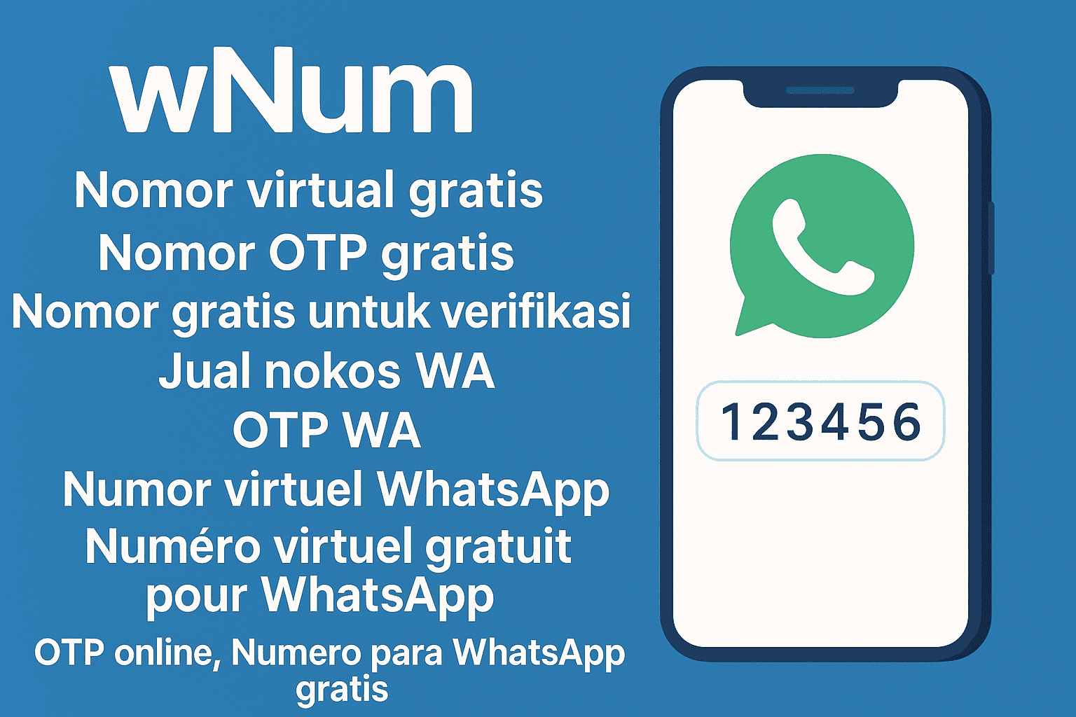 numéro virtuel gratuit pour whatsapp and otp online setup example