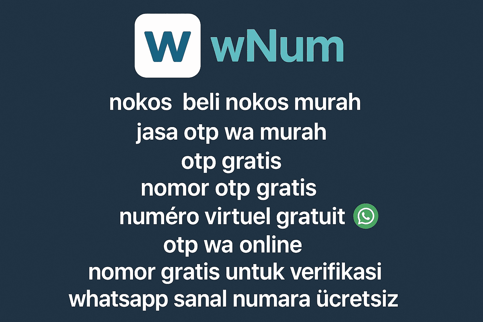 Dashboard wNum untuk jasa otp wa murah, otp wa online, dan whatsapp sanal numara ücretsiz versi premium