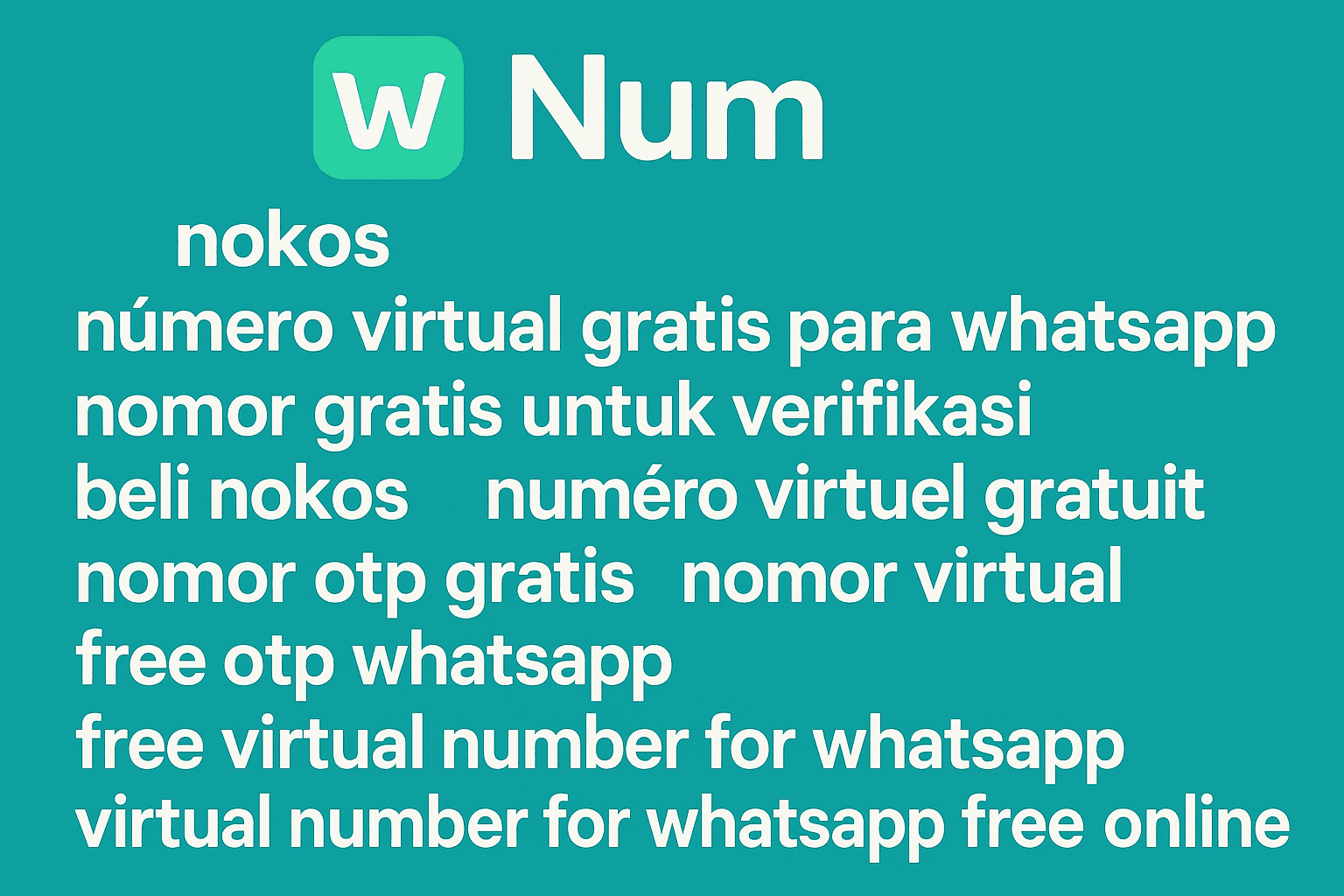 Dashboard wNum untuk membeli nokos dan nomor virtual gratis untuk verifikasi WhatsApp