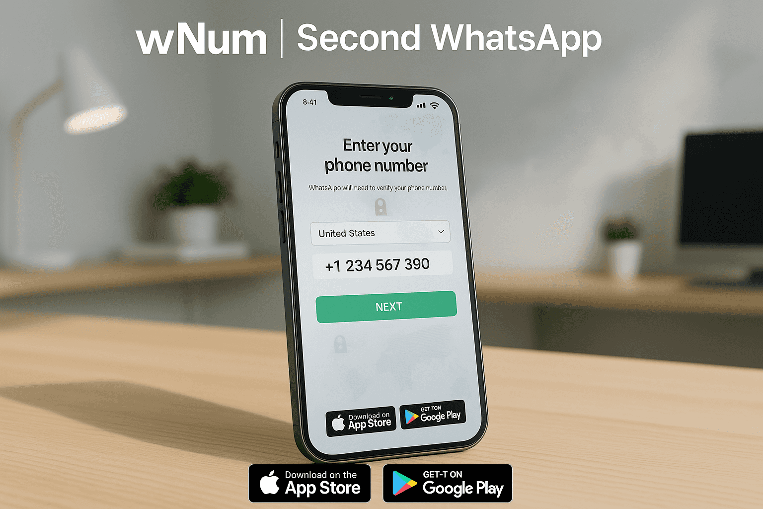 Ilustrasi nokos dan nomor virtual gratis untuk verifikasi WhatsApp dengan kode OTP