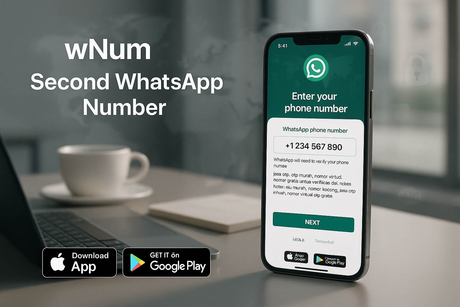 Ilustrasi jasa otp murah dan nomor virtual otp gratis untuk verifikasi WhatsApp