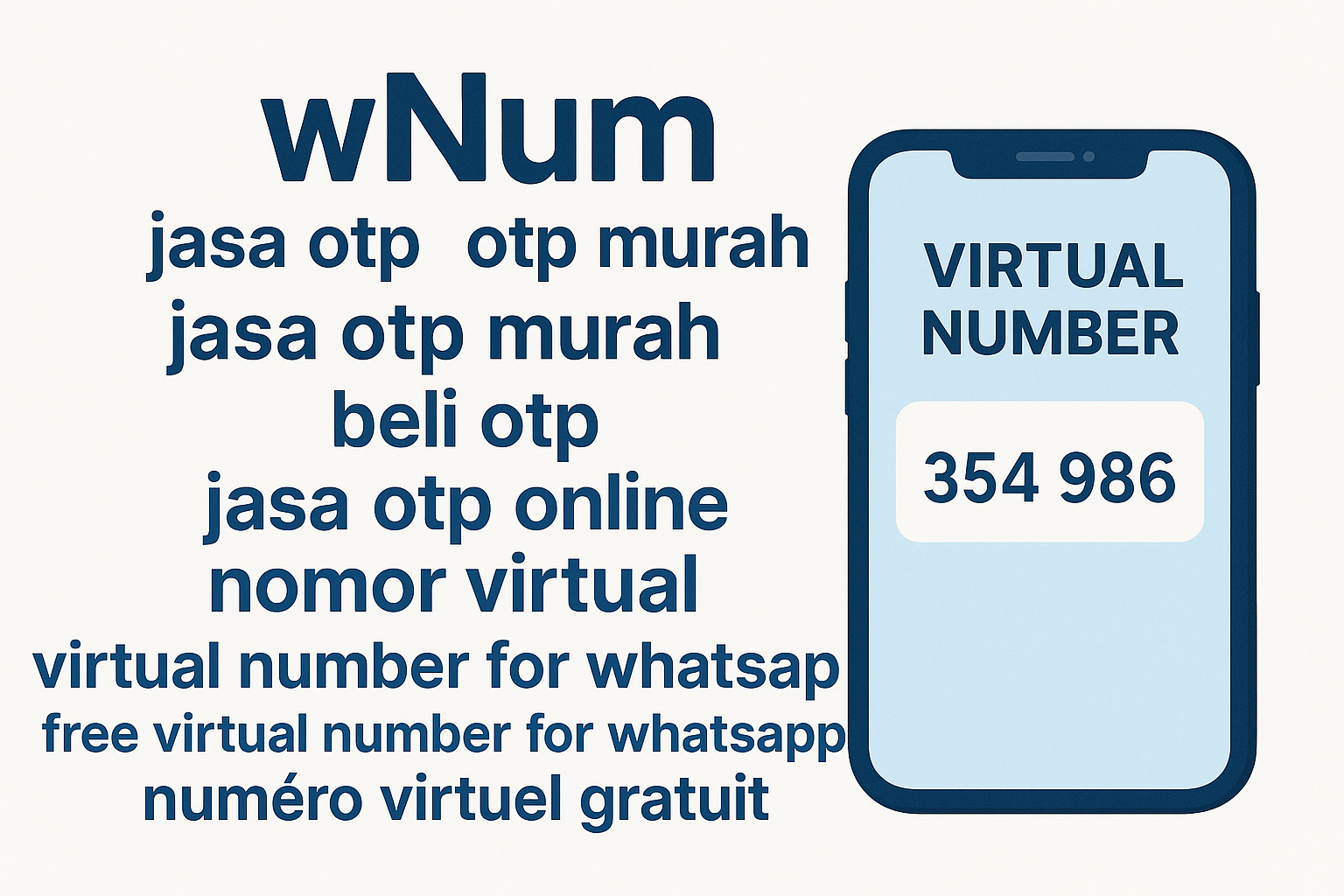 virtual number for WhatsApp and beli OTP online service image